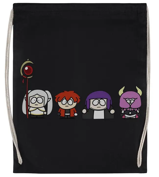 Bolsa de deporte de cuerdas negra «Frieren con el equipo» (Magitone)