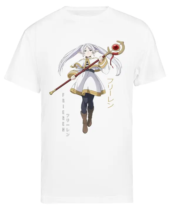 Camiseta blanca de hombre «Sousou no Frieren» (Kwantees)
