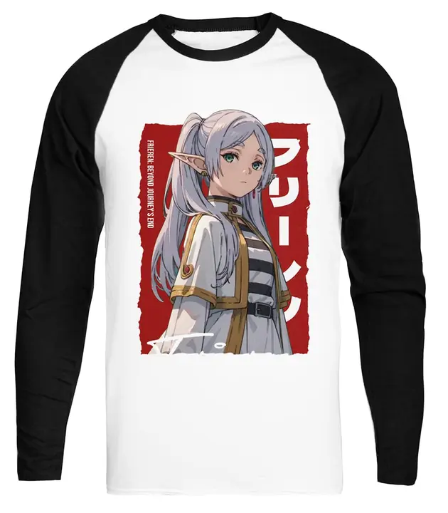 Camiseta de béisbol blanca «Frieren Beyond Journeys» (Kwantees)