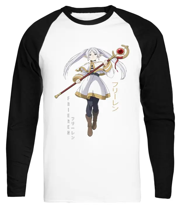 Camiseta de béisbol blanca «Sousou no Frieren» (Kwantees)