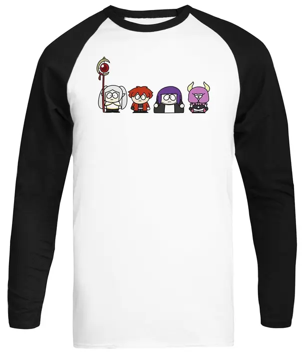 Camiseta de béisbol de manga larga blanca unisex «Frieren con el equipo» (Magitone)