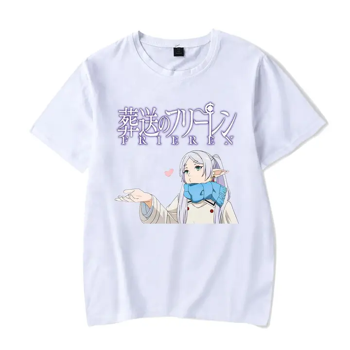 Camiseta de Frieren — diseño 1 en blanco (Sageam)