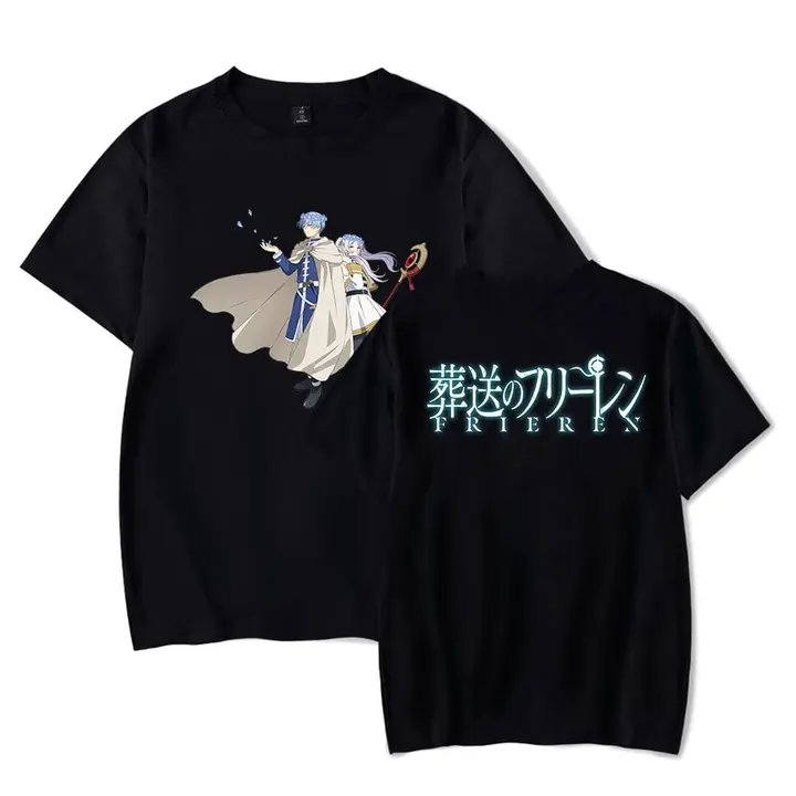 Camiseta de Frieren — diseño 2 en negro (Sageam)