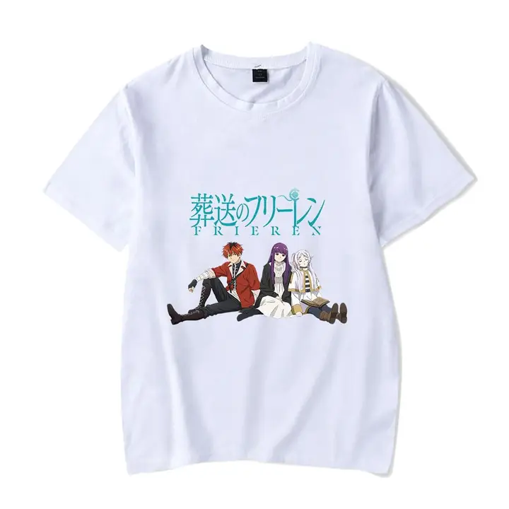 Camiseta de Frieren — diseño 3 en blanco (Sageam)
