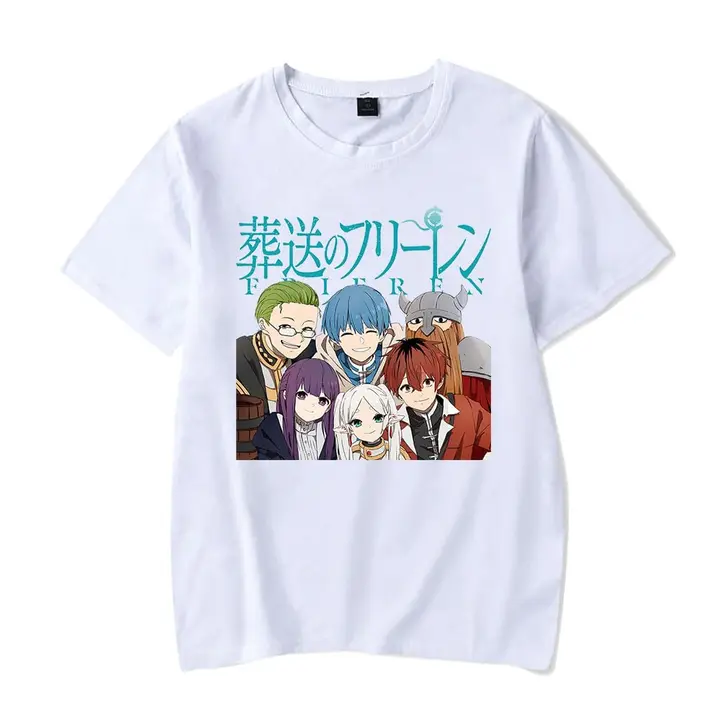 Camiseta de Frieren — diseño 5 en blanco (Sageam)