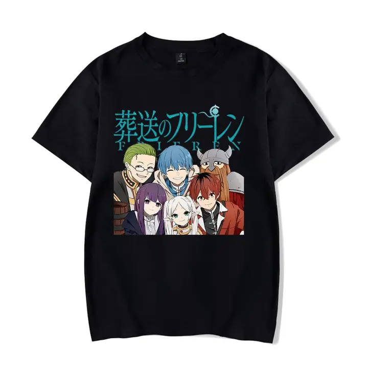 Camiseta de Frieren — diseño 5 en negro (Sageam)
