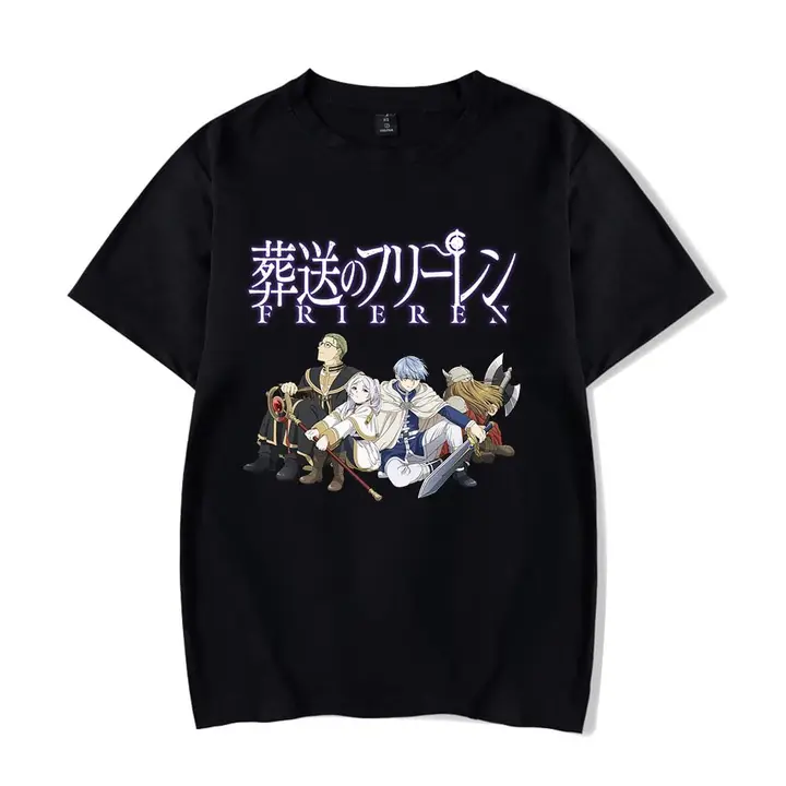 Camiseta de Frieren — diseño 6 en negro (Sageam)