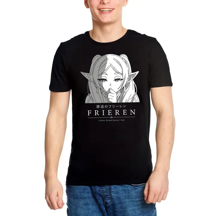 Camiseta negra con Frieren (Elbenwald)