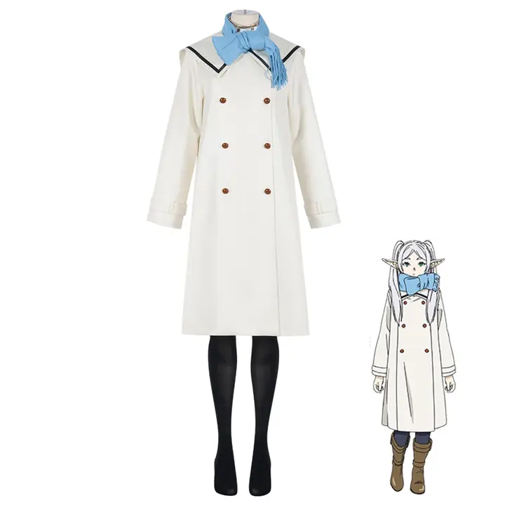 Cosplay de Frieren con abrigo de invierno (sin licencia)