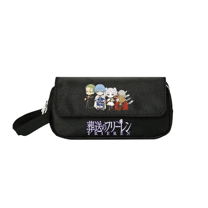 Estuche escolar de Frieren — diseño 14 en negro (Sageam)