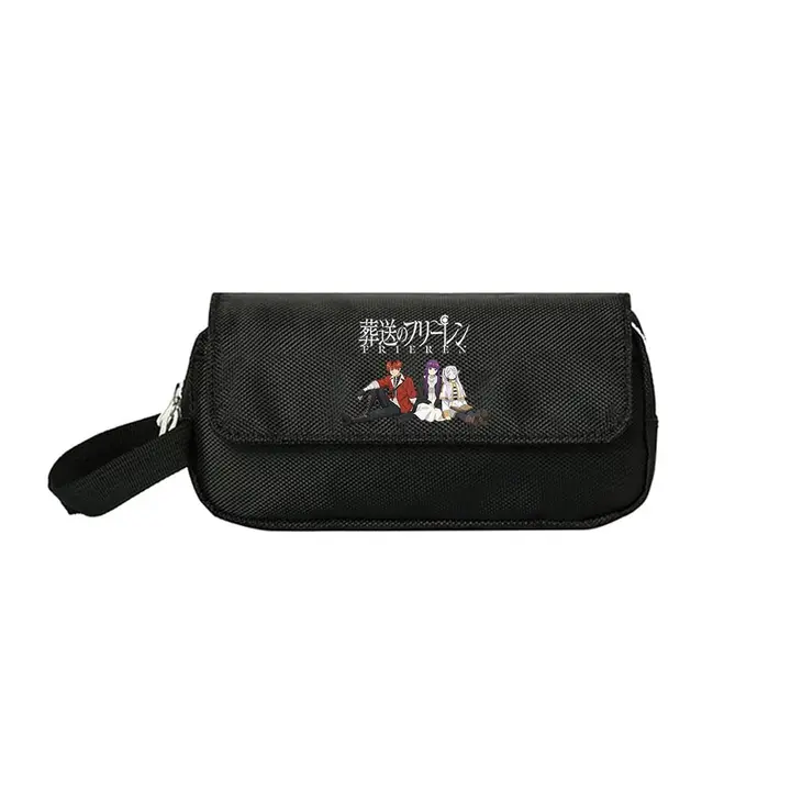 Estuche escolar de Frieren — diseño 3 en negro (Sageam)