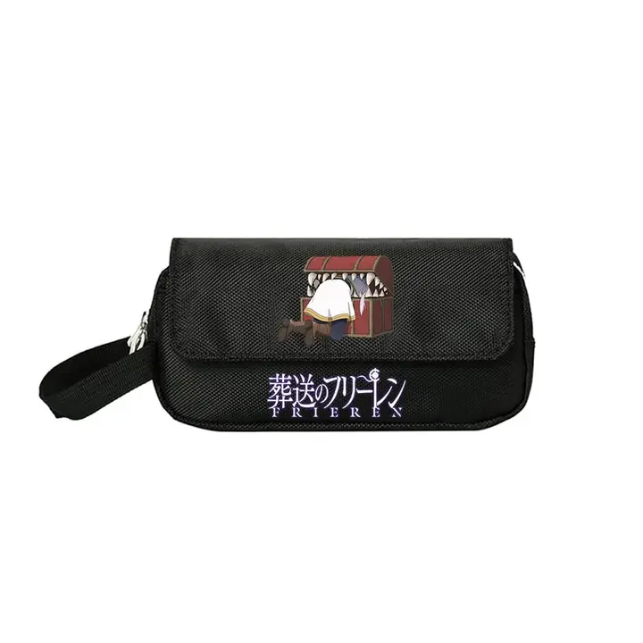 Estuche escolar de Frieren — diseño 4 en negro (Sageam)