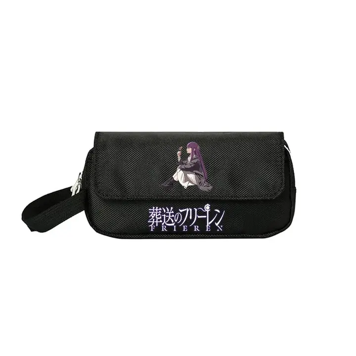Estuche escolar de Frieren — diseño 7 en negro (Sageam)