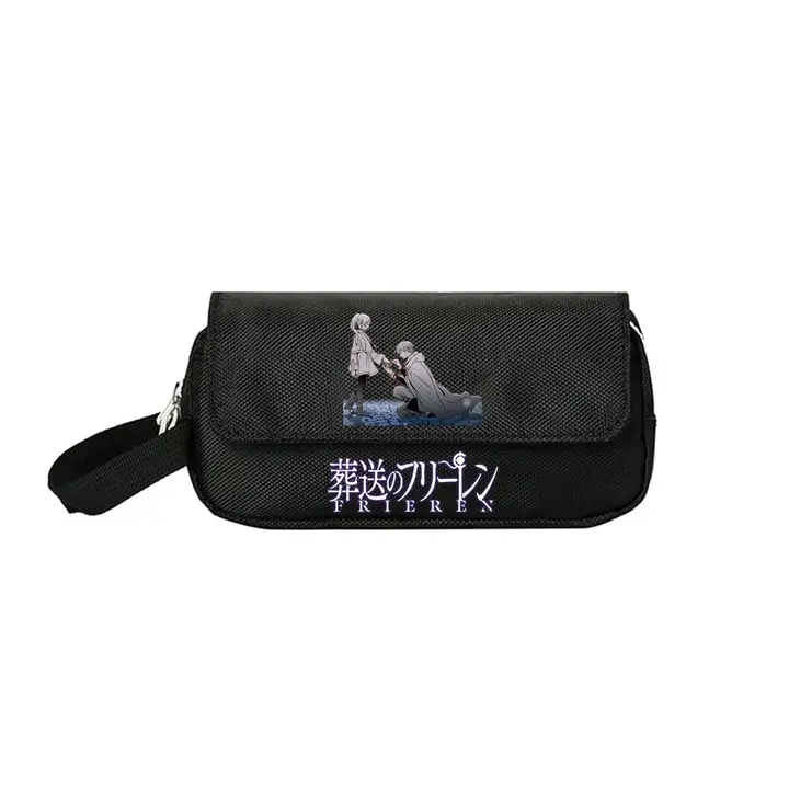 Estuche escolar de Frieren — diseño 8 en negro (Sageam)