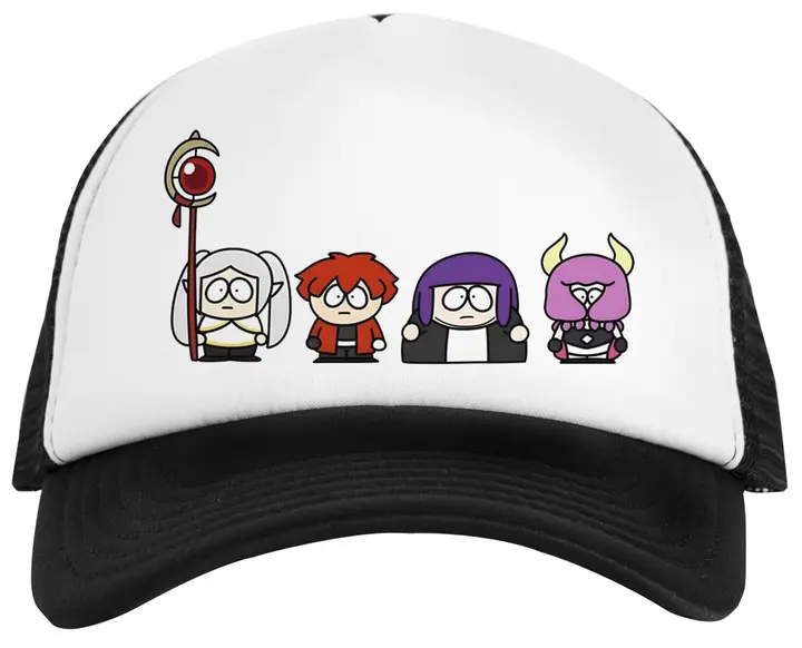 Gorra snapback blanca infantil «Frieren con el equipo» (Magitone)
