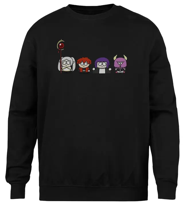 Jersey negro unisex «Frieren con el equipo» (Magitone)