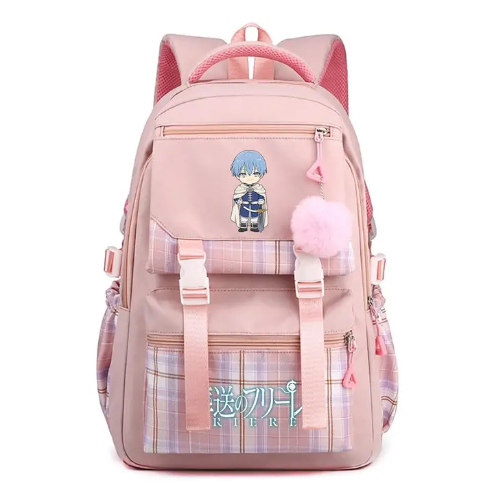 Mochila casual de Frieren, 42 × 30 × 23 cm — diseño 16 en rosa (Sageam)