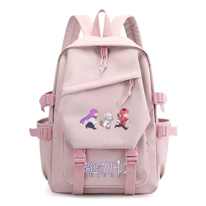 Mochila ligera de Frieren, 42 × 29 cm — diseño 12 en rosa (Sageam)