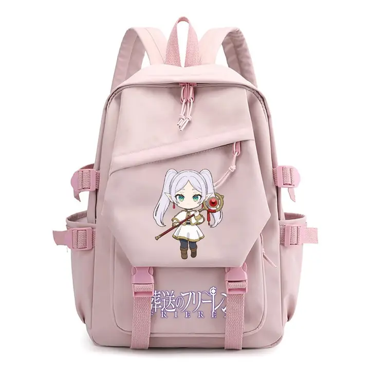 Mochila ligera de Frieren, 42 × 29 cm — diseño 15 en rosa (Sageam)