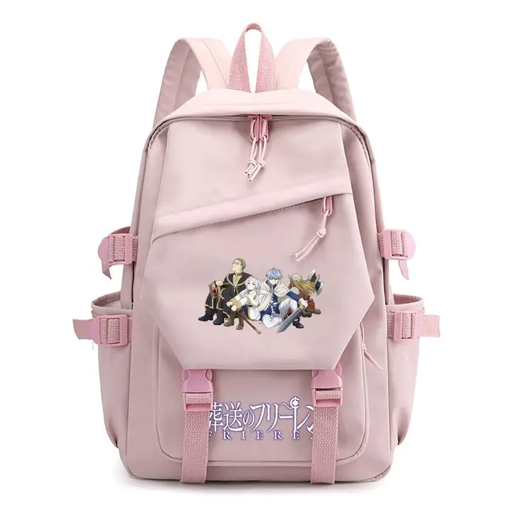 Mochila ligera de Frieren, 42 × 29 cm — diseño 6 en rosa (Sageam)