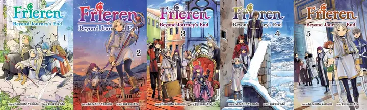 Pack del manga de Frieren tomos 1-5 (Viz Media, en inglés)