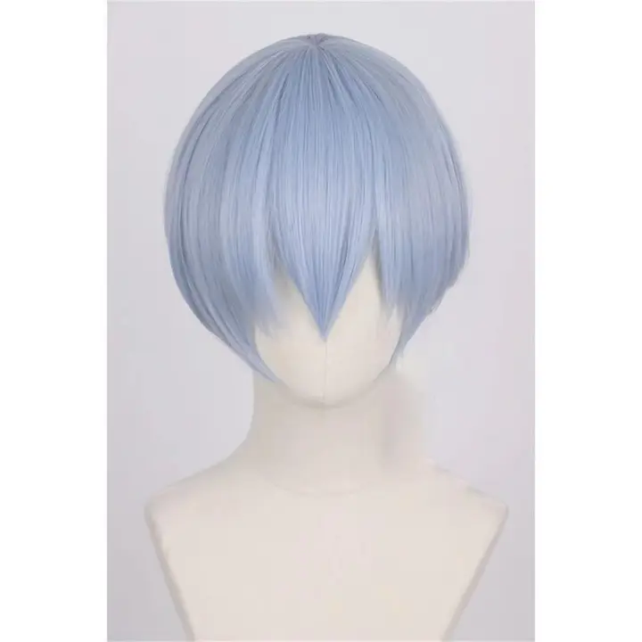 Peluca corta azul de Himmel para cosplay (RPXHZLKTM)
