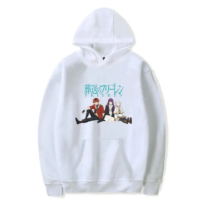 Sudadera con capucha de Frieren — diseño 3 en blanco (Sageam)