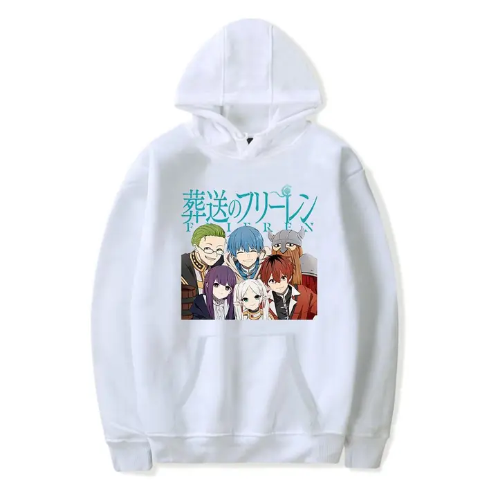 Sudadera con capucha de Frieren — diseño 5 en blanco (Sageam)
