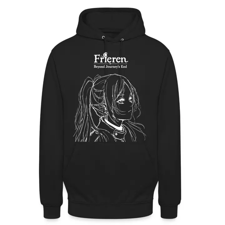 Sudadera con capucha «Illustration» de Frieren — Negro (Unibly)