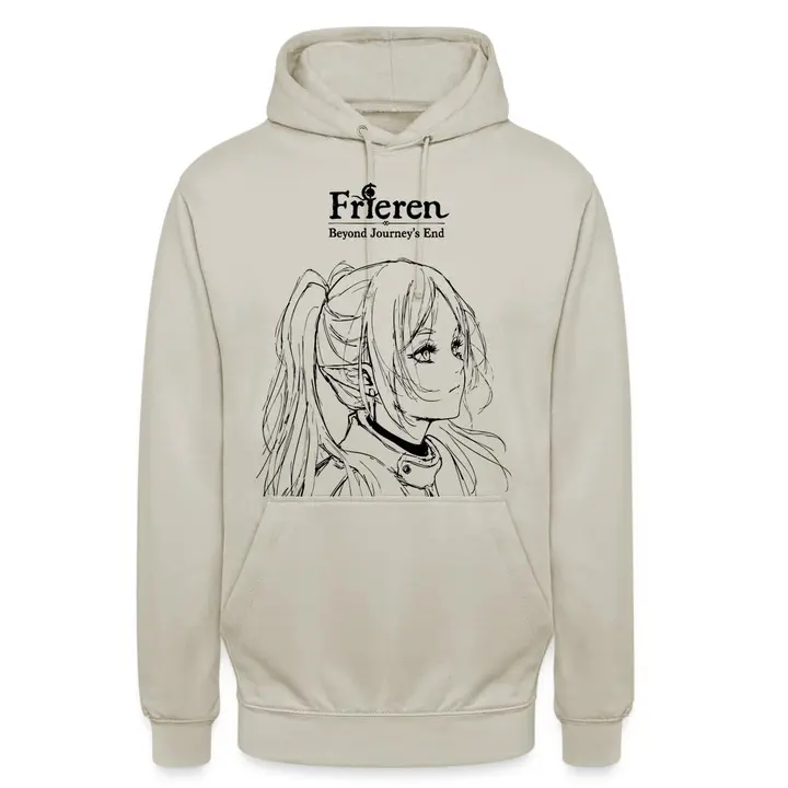 Sudadera con capucha «Illustration» de Frieren — Piedra Natural (Unibly)
