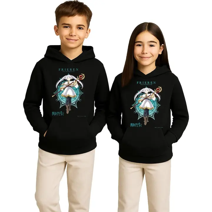 Sudadera infantil con capucha «Anime Design» de Frieren (Unibly)