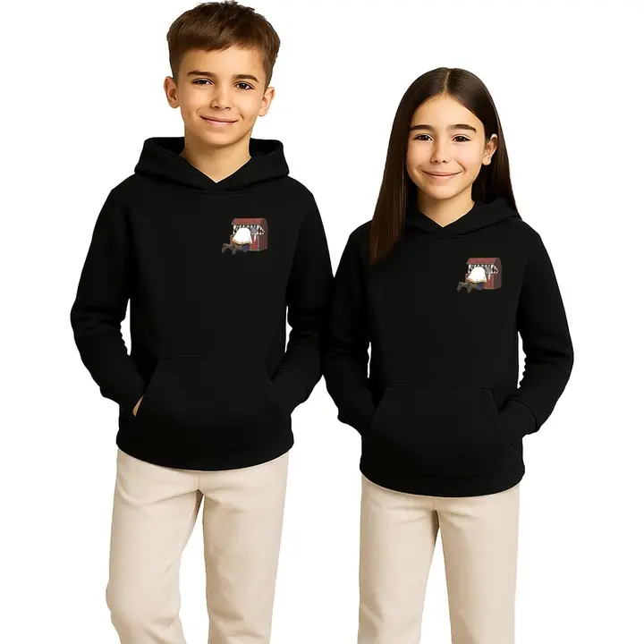 Sudadera infantil «Treasure Hunting» de Frieren — Búsqueda Del Tesoro (Negro) (Unibly)