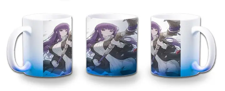 Taza de Fern con degradado de color, fanart hecho por encargo (sin licencia)