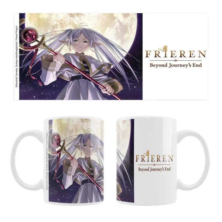 Taza oficial de Frieren amarilla, 320 ml (Crunchyroll, diseño 2)