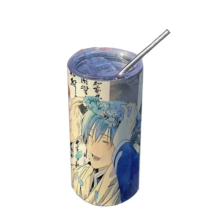 Vaso térmico de acero inoxidable de Frieren con pajita, 480 ml (sin licencia)